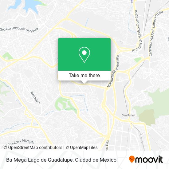 Mapa de Ba Mega Lago de Guadalupe