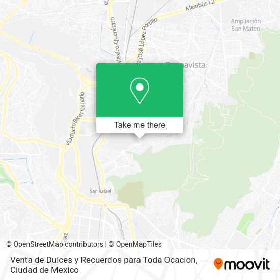 Venta de Dulces y Recuerdos para Toda Ocacion map