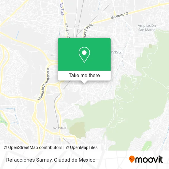 Refacciones Samay map