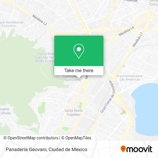 Panadería Geovani map