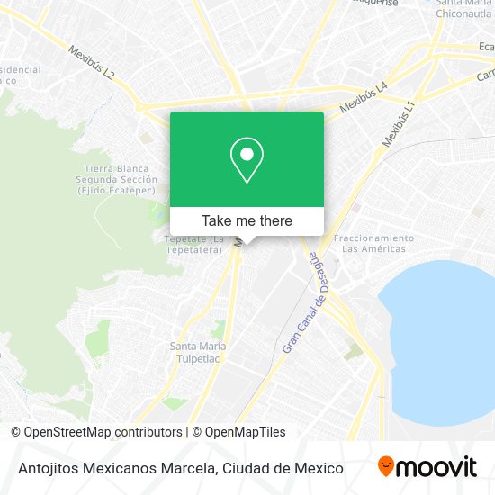 Mapa de Antojitos Mexicanos Marcela