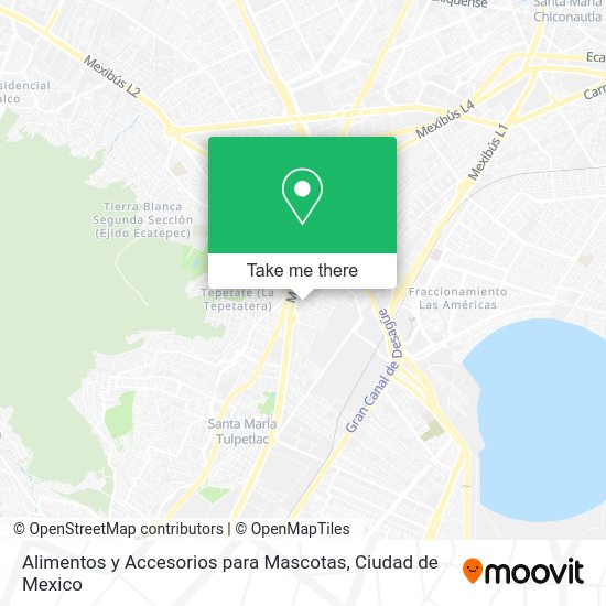 Alimentos y Accesorios para Mascotas map