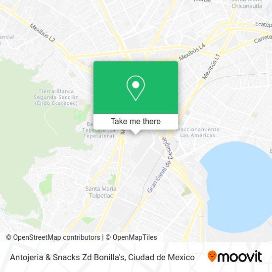 Mapa de Antojeria & Snacks Zd Bonilla's