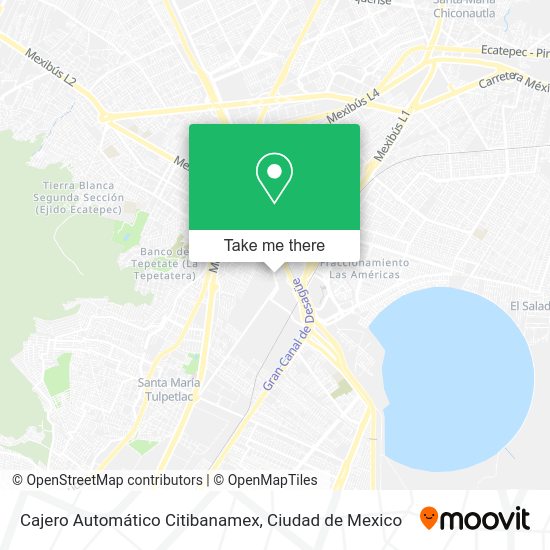 Mapa de Cajero Automático Citibanamex