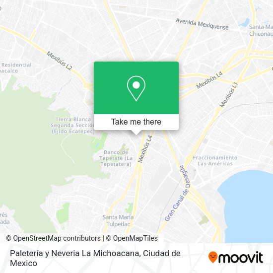 Paletería y Neveria La Michoacana map