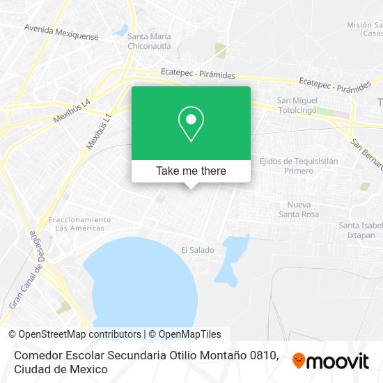 Mapa de Comedor Escolar Secundaria Otilio Montaño 0810