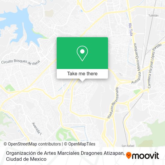 Organización de Artes Marciales Dragones Atizapan map