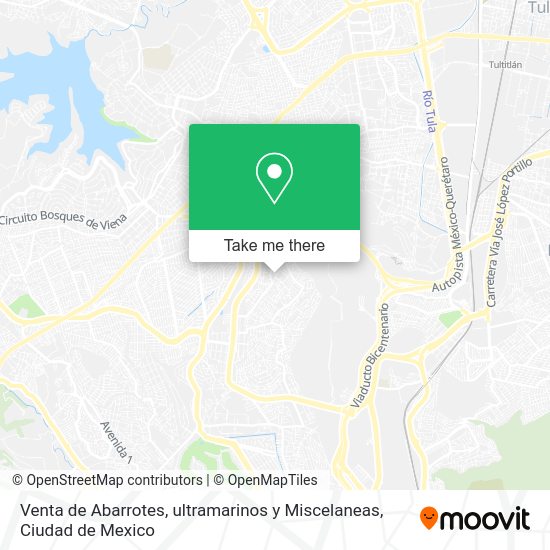 Mapa de Venta de Abarrotes, ultramarinos y Miscelaneas