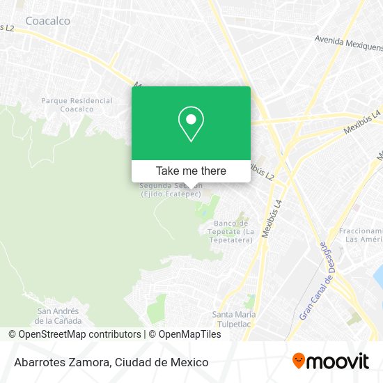 Mapa de Abarrotes Zamora