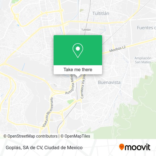 Mapa de Goplás, SA de CV