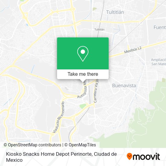 Kiosko Snacks Home Depot Perinorte map