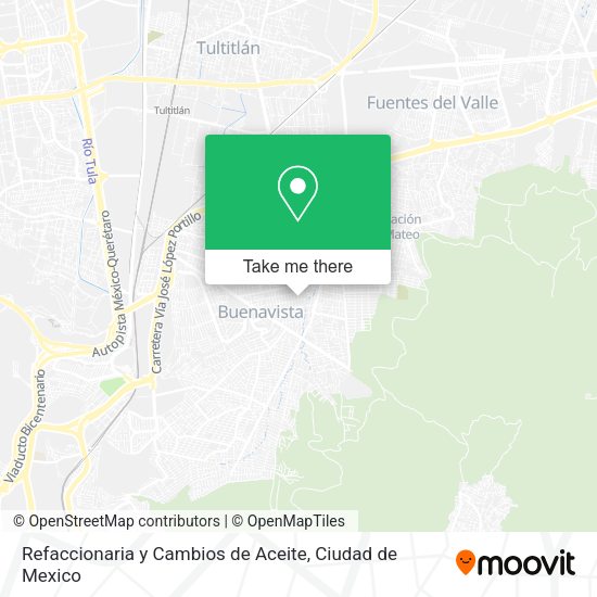 Mapa de Refaccionaria y Cambios de Aceite