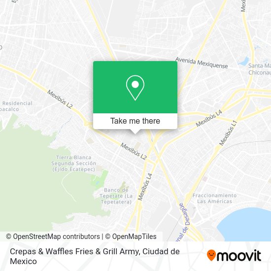 Mapa de Crepas & Waffles Fries & Grill Army