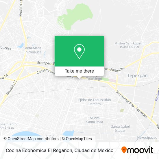 Mapa de Cocina Economica El Regañon