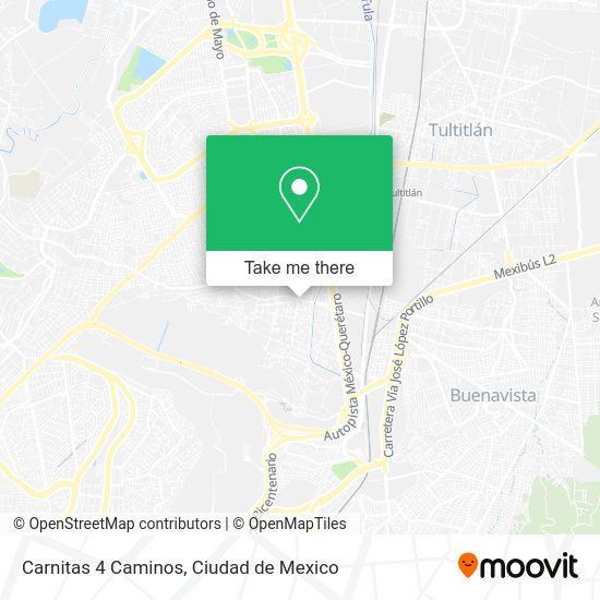 Carnitas 4 Caminos map