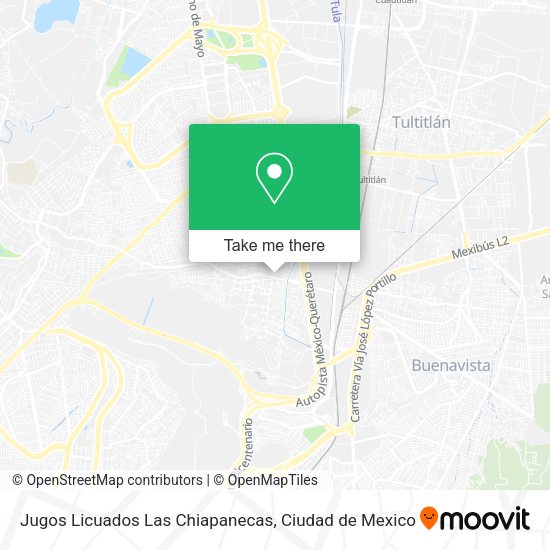 Mapa de Jugos Licuados Las Chiapanecas