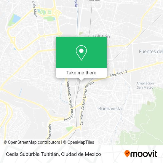 Cedis Suburbia Tultitlán map