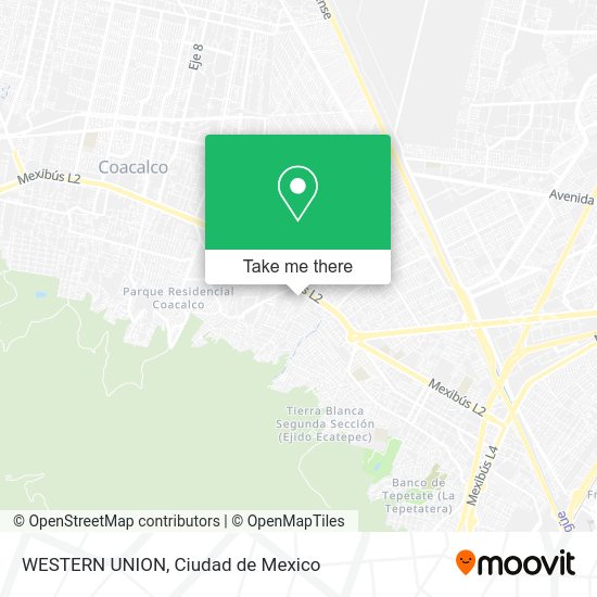 WESTERN UNION map