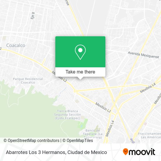Abarrotes Los 3 Hermanos map