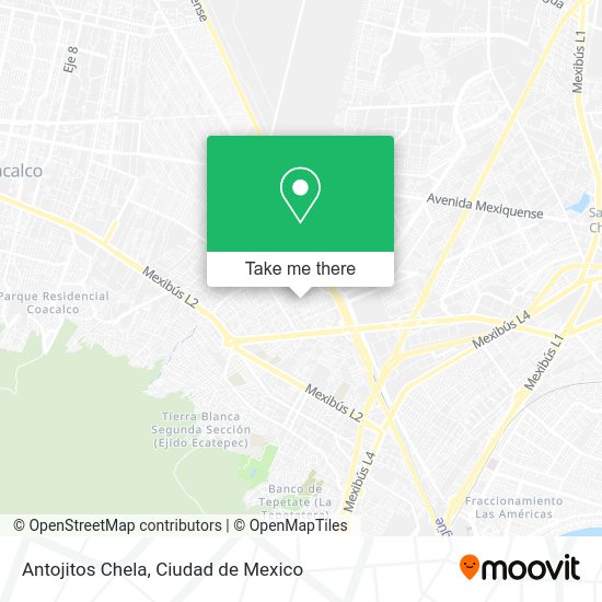 Antojitos Chela map
