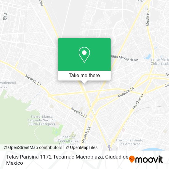 Mapa de Telas Parisina 1172 Tecamac Macroplaza