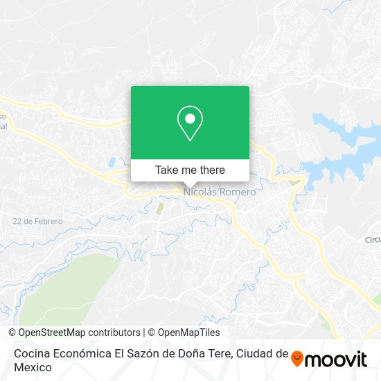 Mapa de Cocina Económica El Sazón de Doña Tere