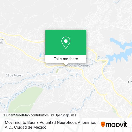 Movimiento Buena Voluntad Neuroticos Anonimos A.C. map