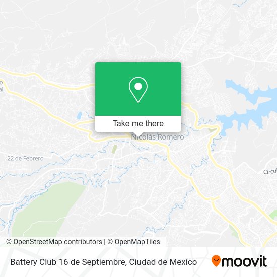Battery Club 16 de Septiembre map