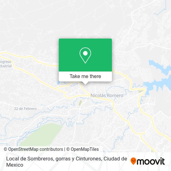 Mapa de Local de Sombreros, gorras y Cinturones