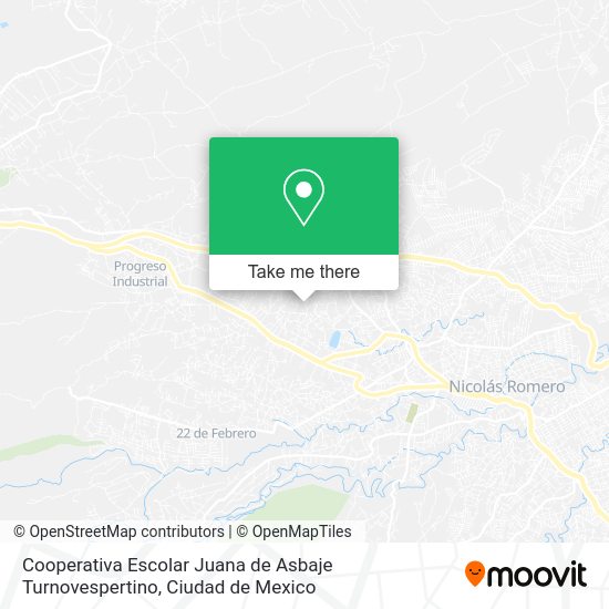 Cooperativa Escolar Juana de Asbaje Turnovespertino map