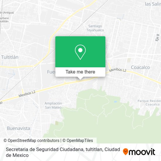 Mapa de Secretaria de Seguridad Ciudadana, tultitlan