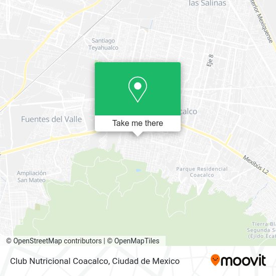 Club Nutricional Coacalco map