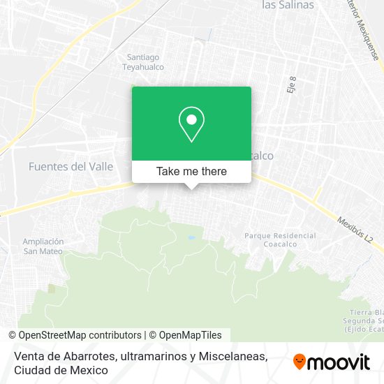 Venta de Abarrotes, ultramarinos y Miscelaneas map