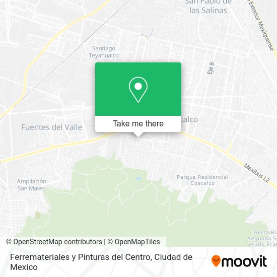 Mapa de Ferremateriales y Pinturas del Centro