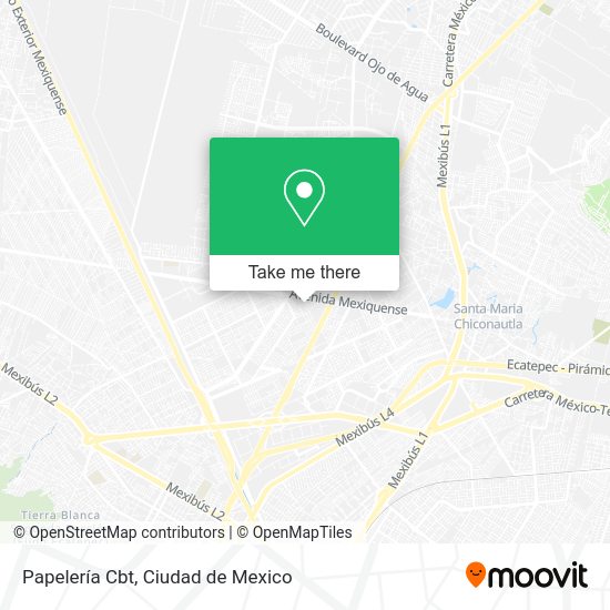 Papelería Cbt map