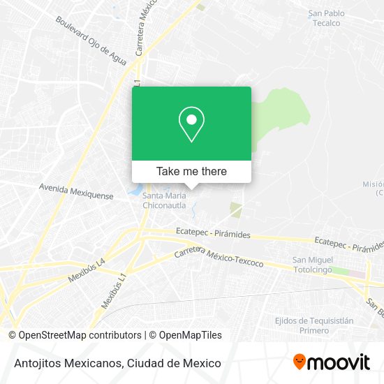 Mapa de Antojitos Mexicanos