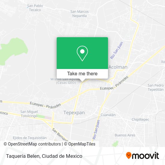 Mapa de Taquería Belen