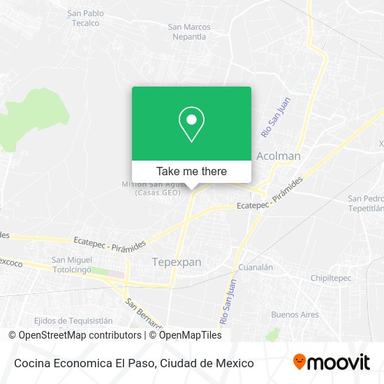 Mapa de Cocina Economica El Paso
