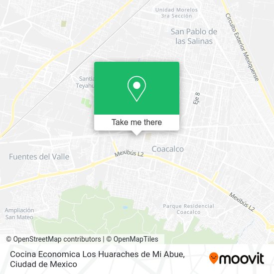 Cocina Economica Los Huaraches de Mi Abue map