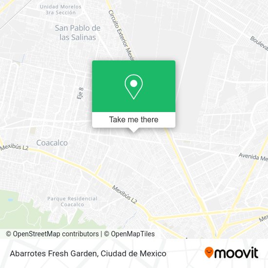 Mapa de Abarrotes Fresh Garden