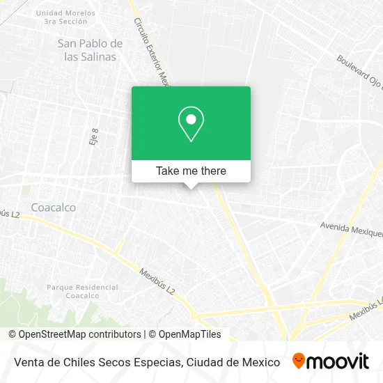 Venta de Chiles Secos Especias map