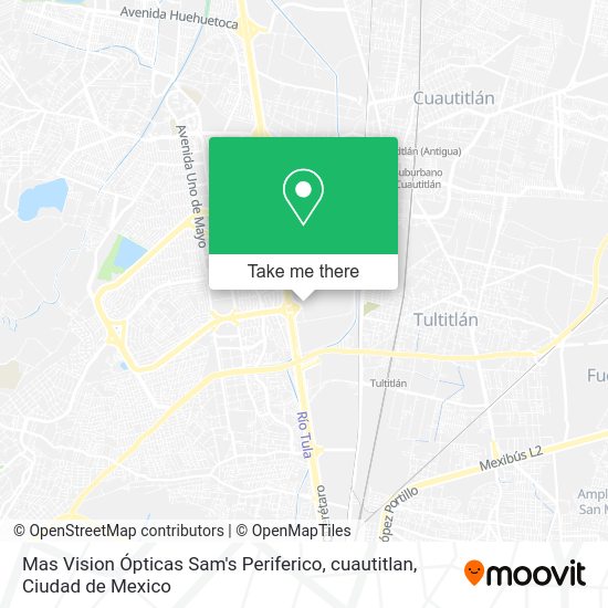 Mas Vision Ópticas Sam's Periferico, cuautitlan map