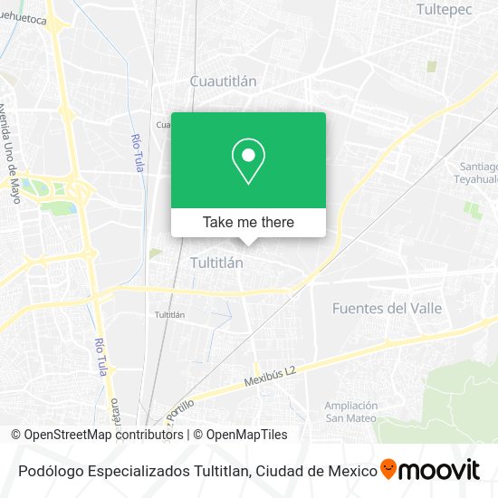 Podólogo Especializados Tultitlan map