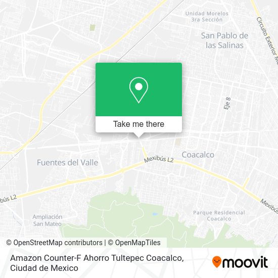 Amazon Counter-F Ahorro Tultepec Coacalco map