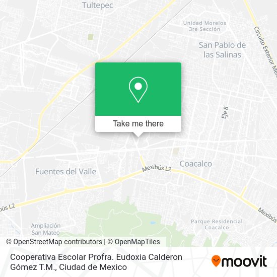 Cooperativa Escolar Profra. Eudoxia Calderon Gómez T.M. map