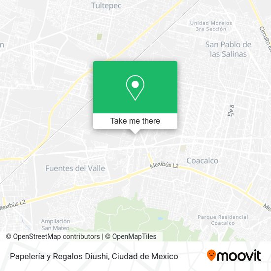 Mapa de Papelería y Regalos Diushi