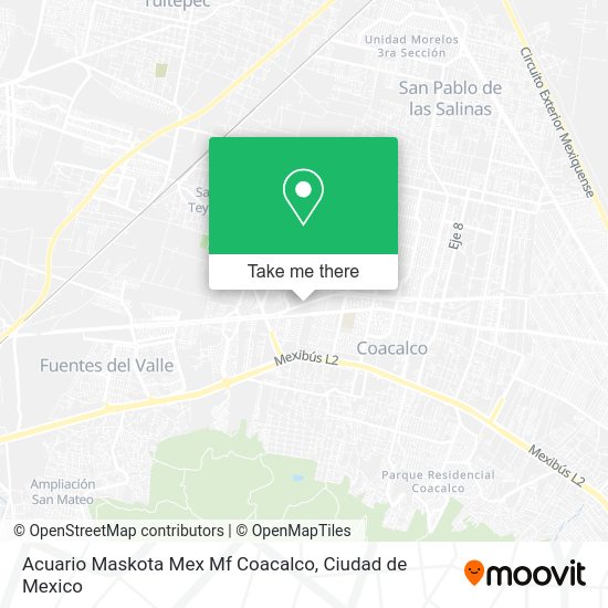 Mapa de Acuario Maskota Mex Mf Coacalco