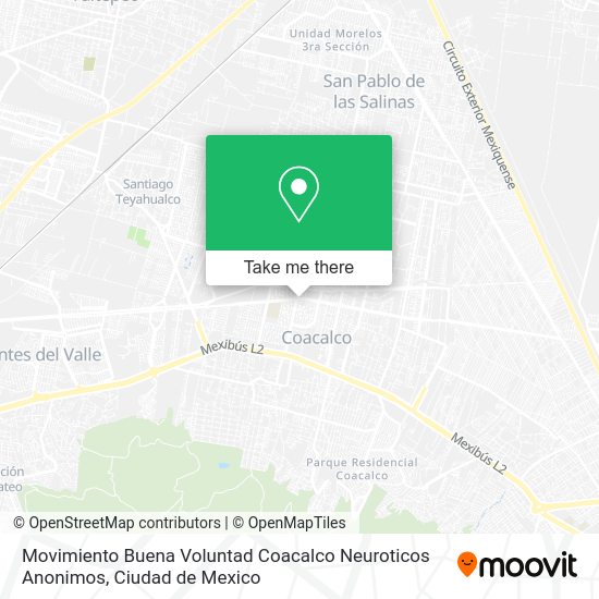 Movimiento Buena Voluntad Coacalco Neuroticos Anonimos map