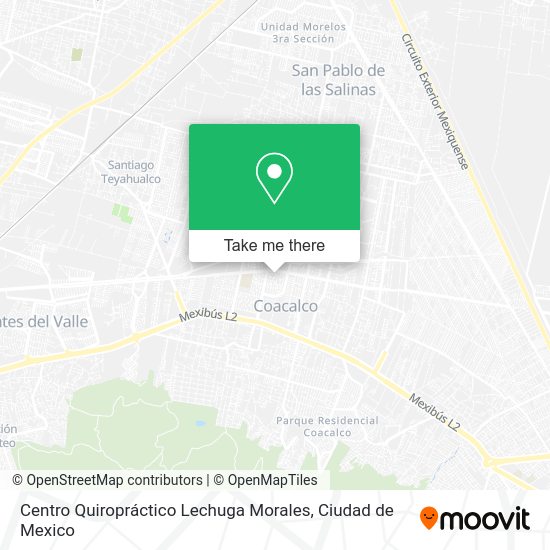 Centro Quiropráctico Lechuga Morales map
