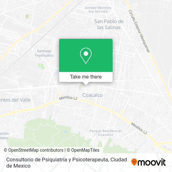 Consultorio de Psiquiatría y Psicoterapeuta map